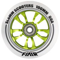 Slamm 100mm Flair Scooter Wheel - White/Green