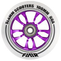 Slamm 100mm Flair Scooter Wheel - White/Purple