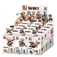 Sluban Slubanm38-b0582 Ww Ii Minifigures Colour Box In Full Display (12-piece)