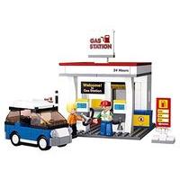 sluban slubanm38 b0568 gas station building bricks set