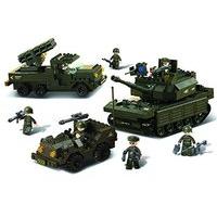 Sluban M38-b6800 Field Battle Forces Army Set With 7 Mini-figures (602 Pieces)