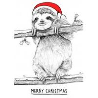 sloth christmas unusual christmas card wb1095