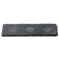 Slate 3 Recess Oblong Tray 30 x 10cm (Case of 24)