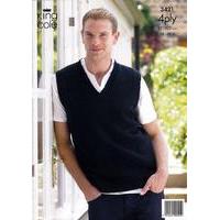 Slipover & Waistcoat in King Cole 4 Ply (3421)