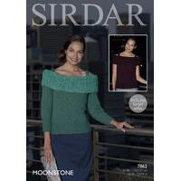 Sleeveless Top and 3/4 Sleeved Top in Sirdar Moonstone (7862)