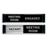 Sliding Door Sign Meeting Room VacantEngaged Aluminium and PVC BA101