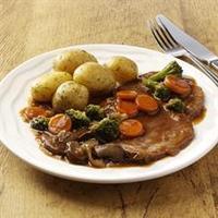 Sliced Beef in a Red Wine Sauce