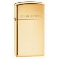 slim high polish brass zippo lighter