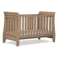 SLEIGH STYLE BABY COT BED in Almond