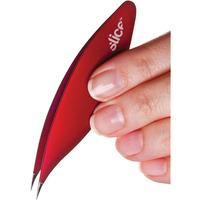 Slice 10454 Pointed Tip Soft-Touch Tweezers - Red