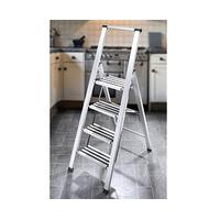 Slimline Stepladder, 4-Step, Aluminium