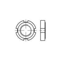 Slotted nuts M22 DIN 1804 Steel 10 pc(s) TOOLCRAFT 137220