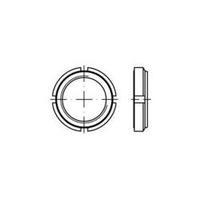 Slotted nuts M17 3 mm Steel zinc galvanized 10 pc(s) TOOLCRAFT 149928