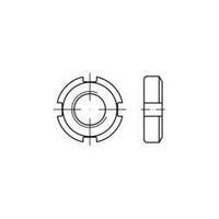 Slotted nuts M10 DIN 70852 Steel 25 pc(s) TOOLCRAFT 147135