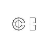 Slotted nuts M16 DIN 546 Steel zinc galvanized 250 pc(s) TOOLCRAFT 108151