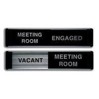 Sliding Door Sign Meeting Room Vacant/Engaged Aluminium and PVC