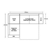 sloane 2 x 25 seater corner sofa bed