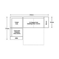 sloane 1 x 25 seater corner sofa bed