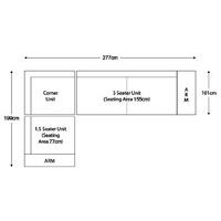 sloane 3x15 seater corner sofa