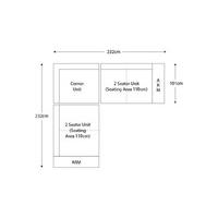 Sloane 2x2 Seater Corner Sofa