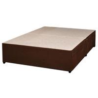 Sleeptime Beds (Base Only) Memory Suede 4FT Small Double Divan Base - Brown