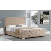 Sleep Design Oxford Mink Fabric Bed with Mattress