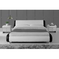 sleep design monza black and white bed with mattress