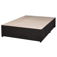 sleeptime beds base only memory suede 6ft superking divan base black