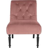Slipper Accent Chair, Vintage Pink Velvet