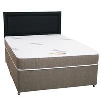 sleeptime beds memory non turn 6ft superking zip link divan bed