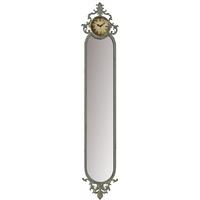 Slim Line Mirror with Clock