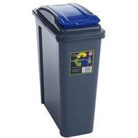 slimline recycle bin graphiteblue 25ltr