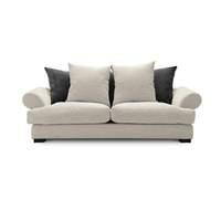 Slouch Tweed 4 Seater Sofa in White