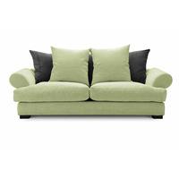 slouch fabric 2 seater sofa lime