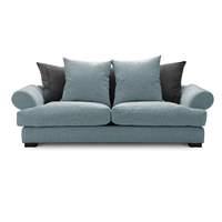 Slouch Fabric 2 Seater Sofa Aqua