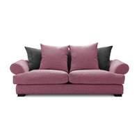 Slouch Tweed 4 Seater Sofa in Pink