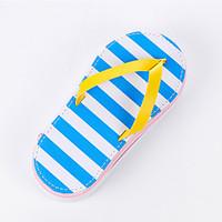 Slippers Stripe Design PU Leather Stationery Bags