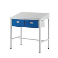 SLOPING TOP TEAMLEADER WORKSTATION WITH TWO SINGLE DRAWERS 1060.1000.600