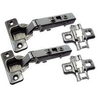 Slow Close Concealed Cupboard Hinge 110 degree + Screws Bzp Steel 10 Pairs