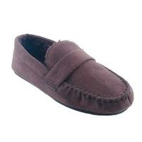 slumberzzz mens moccasin style fleece lining slip on slipper ft0635