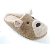 SlumberzzZ Ladies Knitted Rabbit Mule Style Slipper With Fleece Lining FT0725