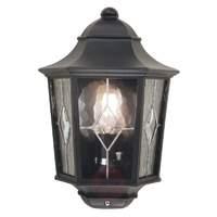 Slim outdoor wall lamp Norfolk with lead glazing