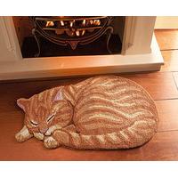 Sleeping Cat Shaped Rug, Polyester/Acrylic