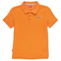 slazenger plain polo shirt junior boys