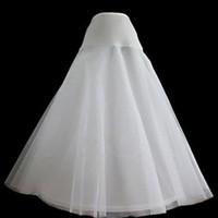 Slips A-Line Slip Tea-Length 2 Nylon Tulle Netting White