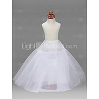 Slips A-Line Slip Ball Gown Slip Floor-length 3 Tulle Netting Taffeta White Ivory