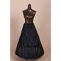 Slips A-Line Slip Ball Gown Slip Tea-Length 1 Tulle Netting Polyester Black