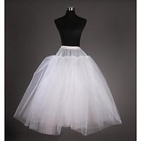 Slips Ball Gown Slip Tea-Length 3 Tulle Netting Taffeta White