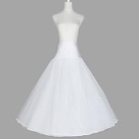 Slips A-Line Slip Floor-length 3 Tulle Netting Taffeta Organza White