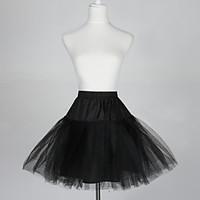 Slips A-Line Slip Ball Gown Slip Short-Length 5 Tulle Netting Taffeta Black